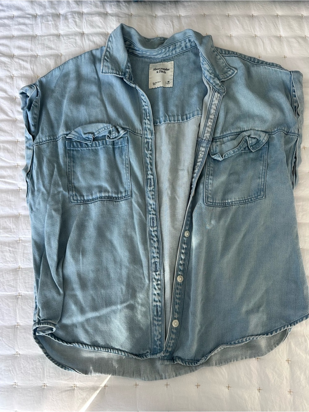 Abercrombie & Fitch Faded Blue Denim Shirt